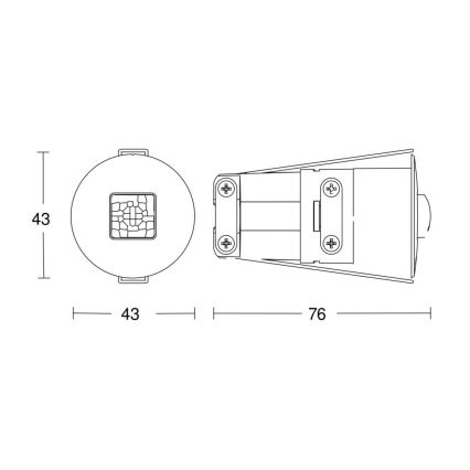 Steinel 064129 - Датчик присутствия IR Quattro MICRO 6 м KNX IP65 белый