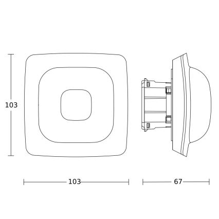 Steinel 064846 - Датчик присутності IR QUATTRO HD-2 KNX V3.5