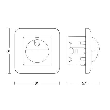 Steinel 065003 - Датчик движения IR 2180 UP ECO 230V белый