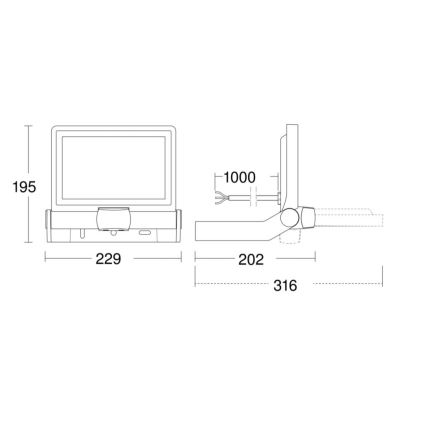 Steinel 065249 - Світлодіодний прожектор з датчиком XLED ONE LED/18,6W/230V IP44