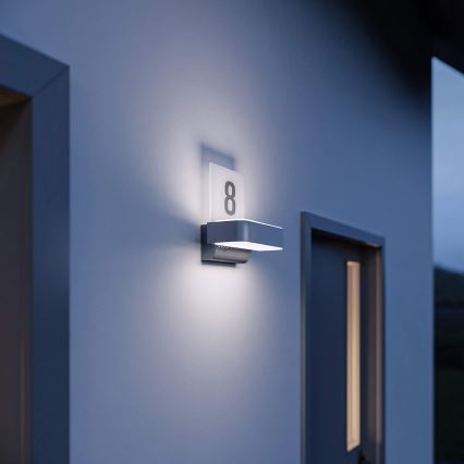 STEINEL 065713 - Номер дома со светодиодной подсветкой и датчиком L820 LED/12,5W/230V IP44