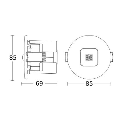 Steinel 067144 - Датчик присутствия встроенный IR MICRO OFFICE DALI2