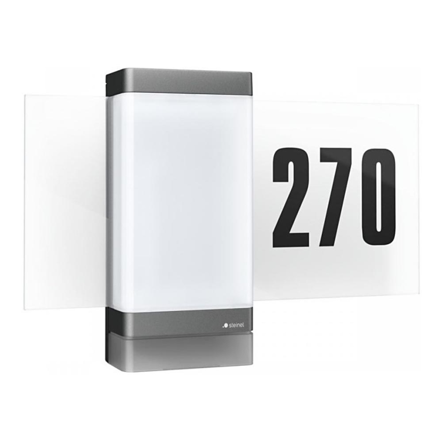 Steinel 067205 - Номер дома со светодиодной подсветкой и датчиком L270SC LED/7,8W/230V IP44