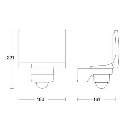 STEINEL 068066 - Светодиодный отражатель с датчиком XLED PRO LED/20W/230V IP44 3000K антрацит