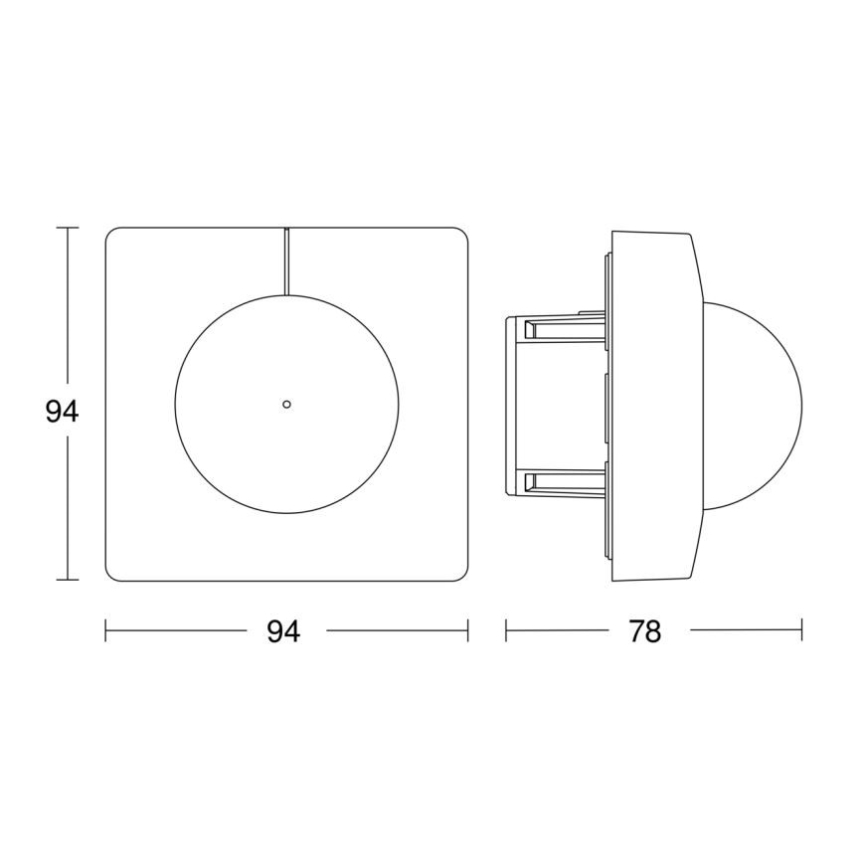 Steinel 068530 - Датчик движения IS 3360 40м COM1 квадратный черный