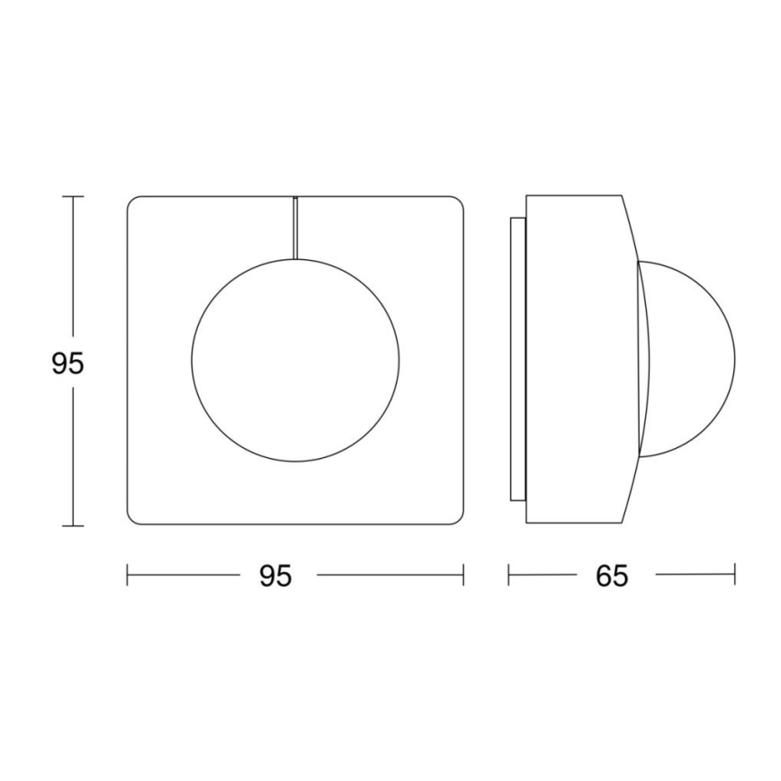 Steinel 068561 - Датчик движения IS 3360 40м V3 KNX IP54 квадратный черный