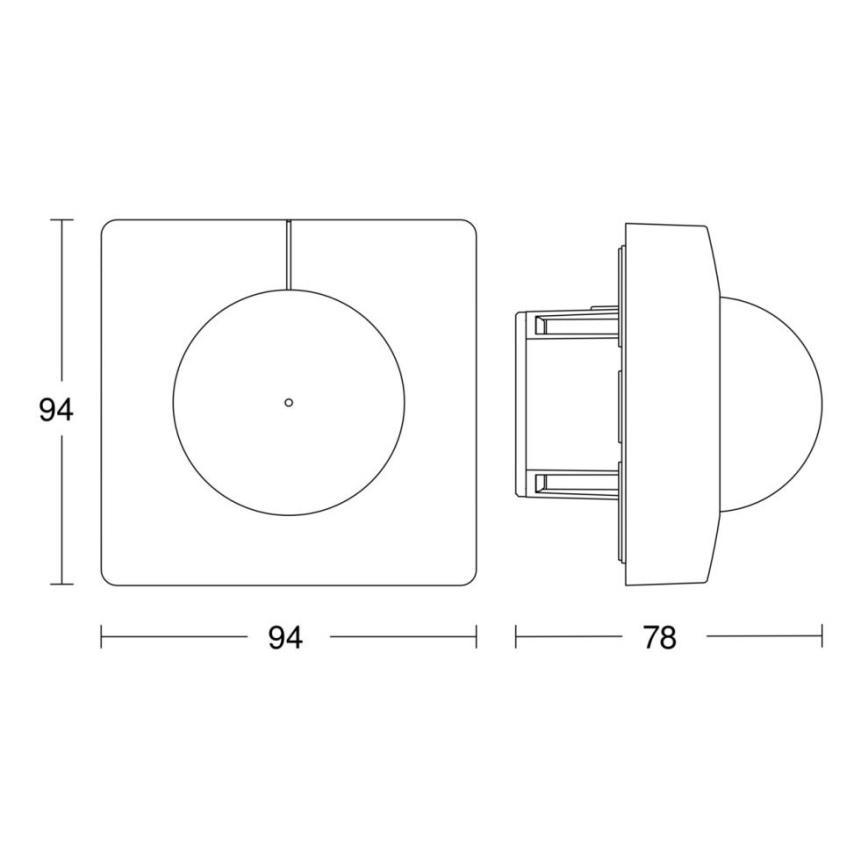 Steinel 068578 - Датчик движения IS 3360 40м V3 KNX квадратный черный