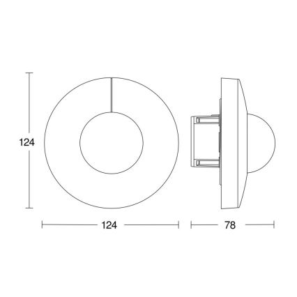 Steinel 068592 - Датчик движения IS 3360 40м V3 KNX круглый черный