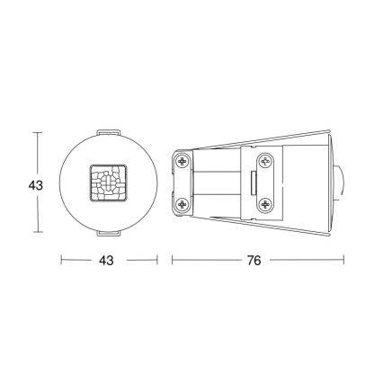 Steinel 068639 - Датчик присутствия IR Quattro MICRO  6м COM1 IP65 черный