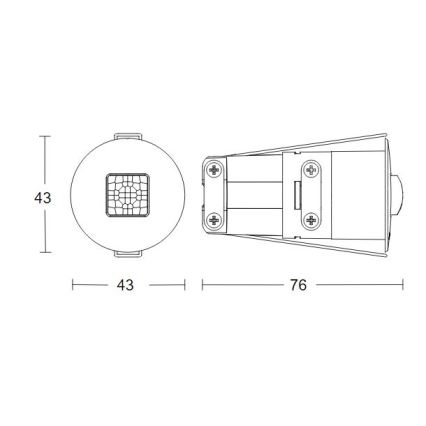 Steinel 068646 - Датчик присутствия IR Quattro MICRO 6м KNX IP65 круглый черный