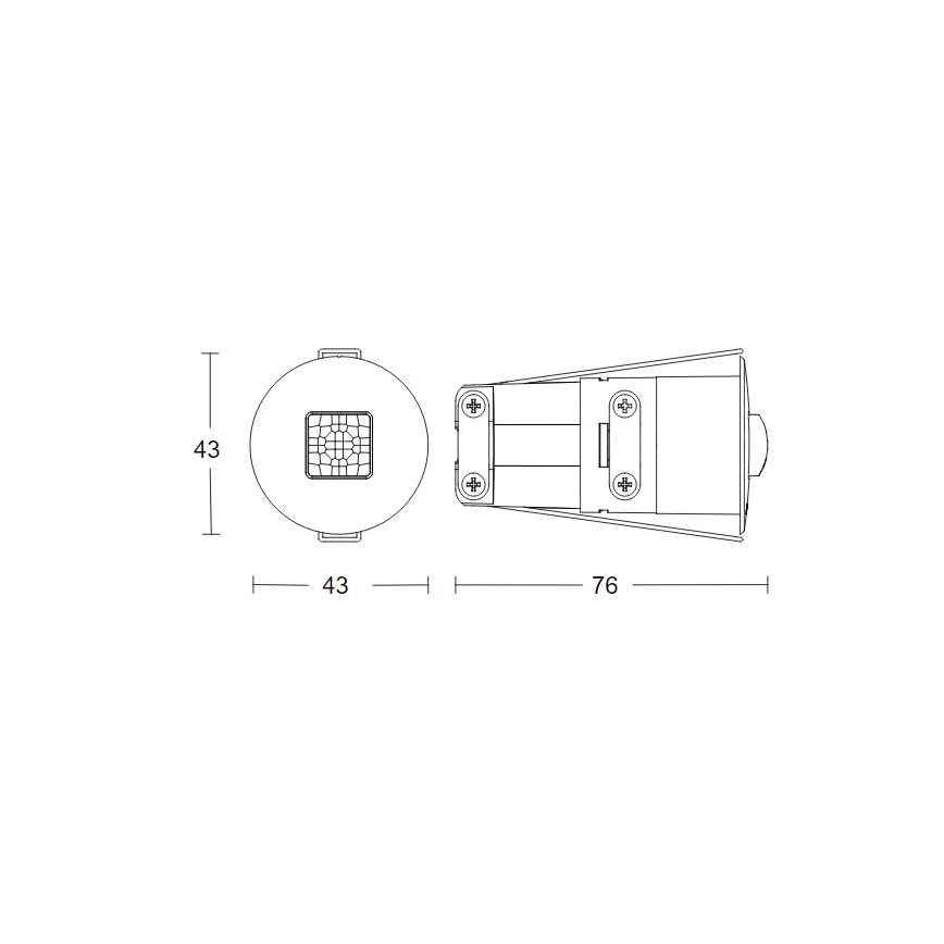Steinel 068646 - Датчик присутствия IR Quattro MICRO 6м KNX IP65 круглый черный