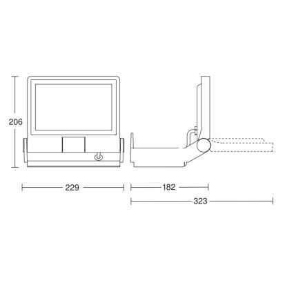 Steinel 069513 - Світлодіодний прожектор XLED PRO ONE LED/17,7W/230V 3000K IP44 антрацит