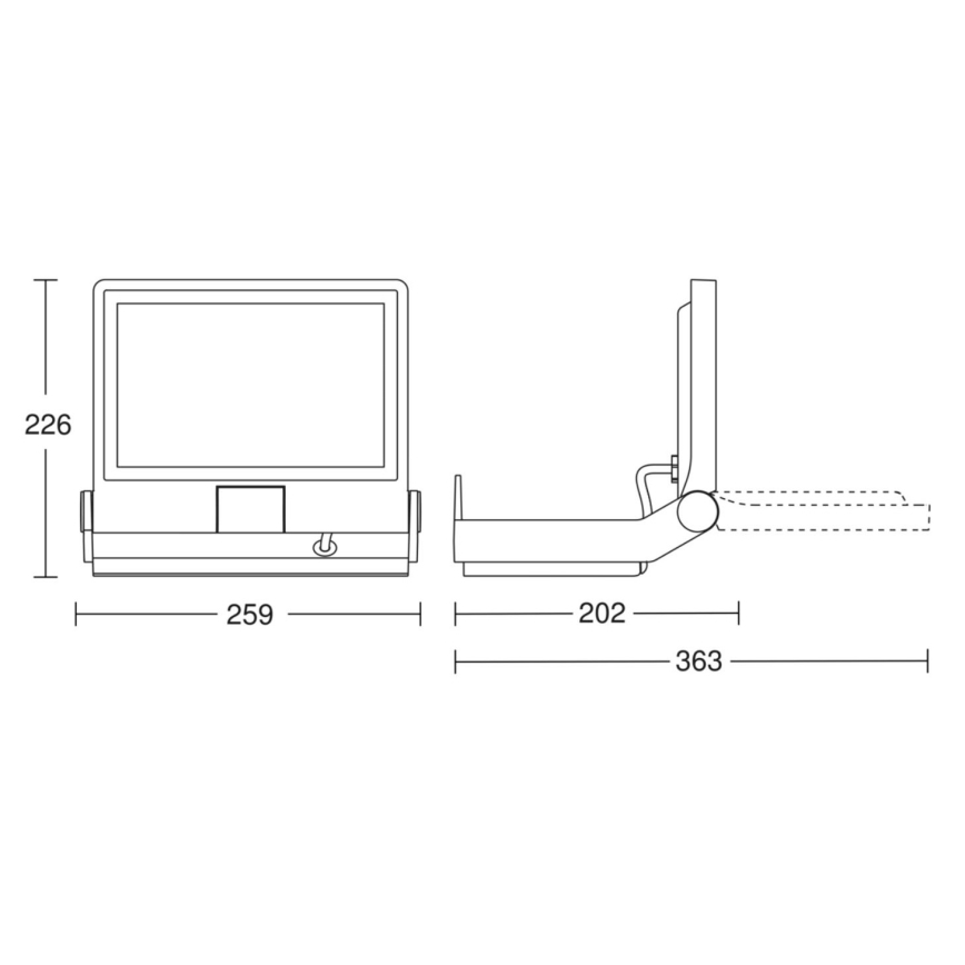 Steinel 069520 - Світлодіодний прожектор XLED PRO ONE Max LED/49,4W/230V 3000K IP44 антрацит