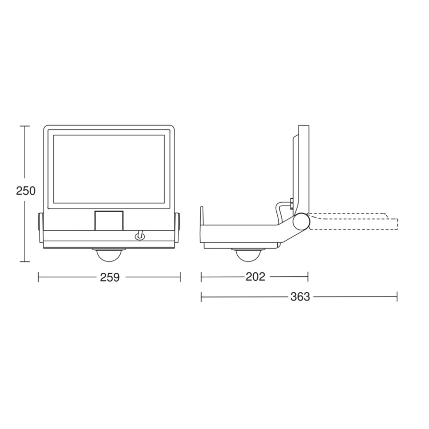 Steinel 069551 - Світлодіодний прожектор з датчиком XLED PRO ONE Plus S LED/33,8W/230V IP44 3000K антрацит + пульт дистанційного керування