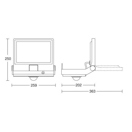 Steinel 069551 - Світлодіодний прожектор з датчиком XLED PRO ONE Plus S LED/33,8W/230V IP44 3000K антрацит + пульт дистанційного керування
