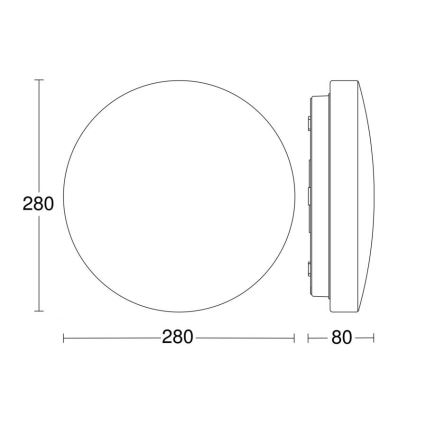 Steinel 069698 - Світлодіодний стельовий світильник для ванної кімнати RSPRO P1 LED/8,2W/230V 4000K IP54