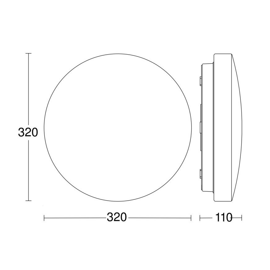 Steinel 069766 - Світлодіодний стельовий світильник для ванної кімнати RSPRO P2 LED/14W/230V 3000K IP54