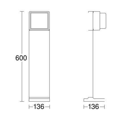 Steinel 078652 - Вулична LED лампа з регулюванням яскравості GL 85 C 600 LED/9W/230V 3000K IP44