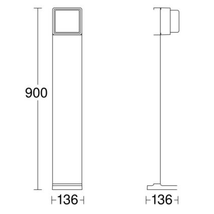 Steinel 078676 - Светодиодная уличная лампа с регулированием яркости GL 85 C 900 LED/9W/230V IP44