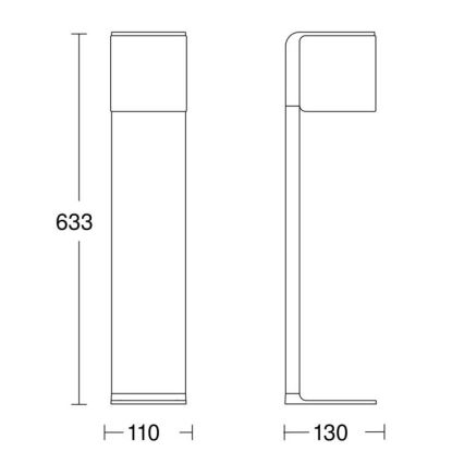 Steinel 079284 - Вулична світлодіодна лампа GL 80 C LED/9,1W/230V IP44 антрацит