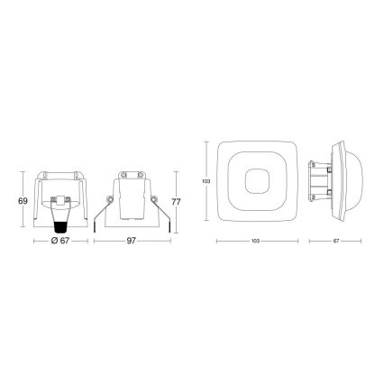 Steinel 079406 - Датчик присутствия IR Quattro HD-2 24м COM1 белый