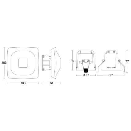 Steinel 079420 - Датчик присутствия HF 360-2 COM1 белый