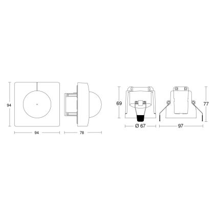 Steinel 079673 - Датчик движения IS 345 COM1 230V белый