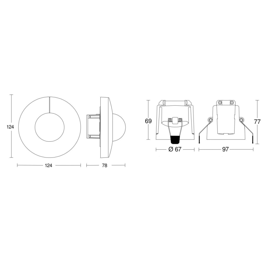 Steinel 080631 - Датчик движения IS 3360 DALI-2 APC круглый белый