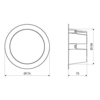 Steinel 084998 - LED Вуличний вбудований світильник з датчиком з регулюванням яскравості RS PRO DL 150 SC LED/10,8W/230V 3000/4000/5700K IP54
