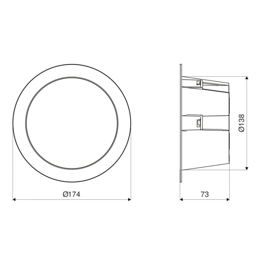 Steinel 084998 - LED Вуличний вбудований світильник з датчиком з регулюванням яскравості RS PRO DL 150 SC LED/10,8W/230V 3000/4000/5700K IP54