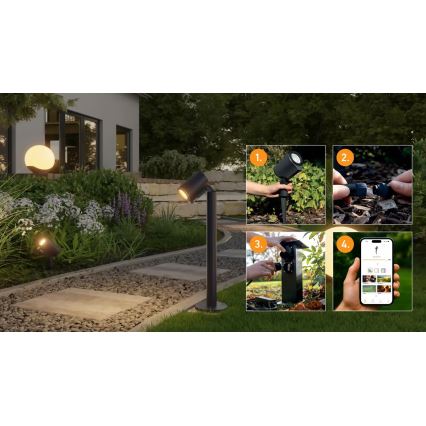 Steinel 089337 - LED RGBW Зовнішній світильник LED/7,9W/24V IP65