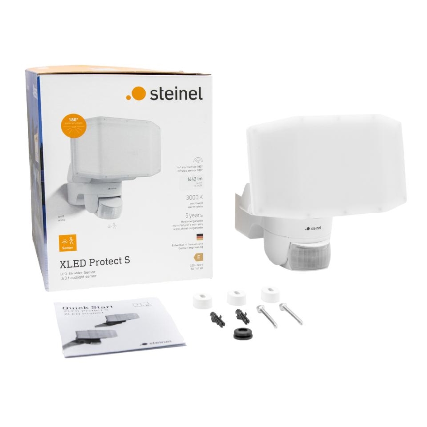 Steinel 089894 - Світлодіодний прожектор з датчиком XLED PROTECT LED/14,3W/230V 3000K IP54 білий