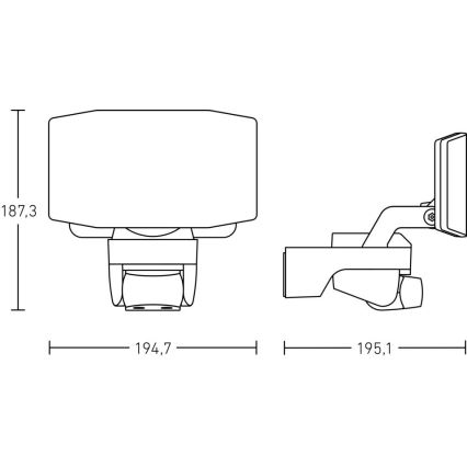 Steinel 090012 - Світлодіодний прожектор з датчиком XLED PROTECT LED/14,3W/230V 3000K IP54 антрацит