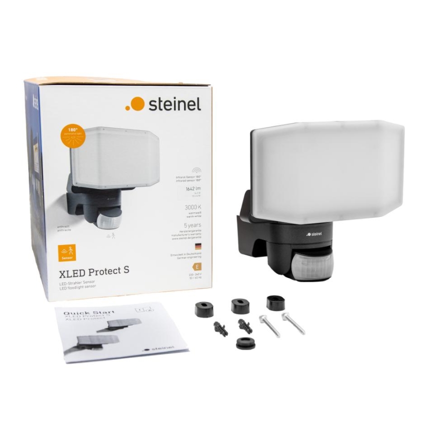 Steinel 090012 - Світлодіодний прожектор з датчиком XLED PROTECT LED/14,3W/230V 3000K IP54 антрацит