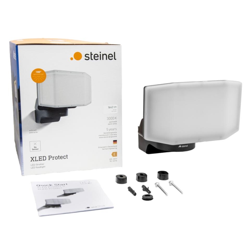 Steinel 090029 - Світлодіодний прожектор XLED PROTECT LED/13,6W/230V 3000K IP54 антрацит