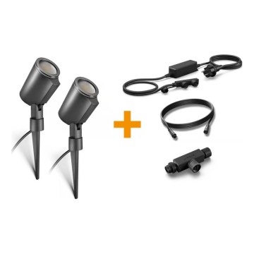 Steinel 093907 - Базовый комплект LED RGBW 2x наружный светильник LED/7,8W/24V IP65