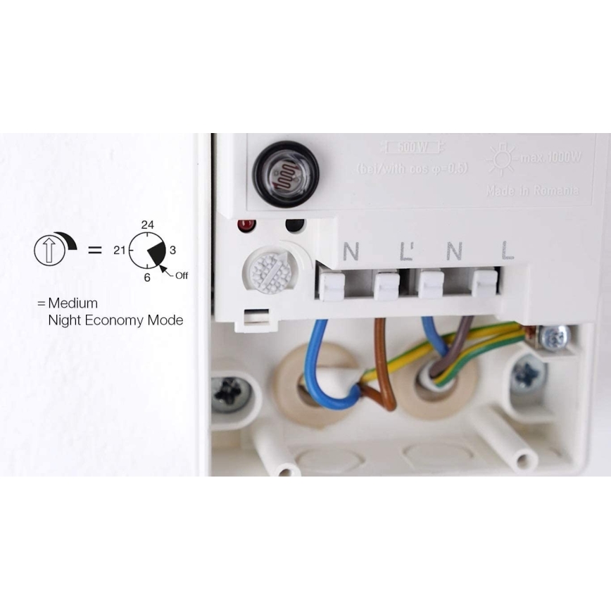 STEINEL 550615 - Датчик освещенности NightMatic 3000 Vario белый IP54