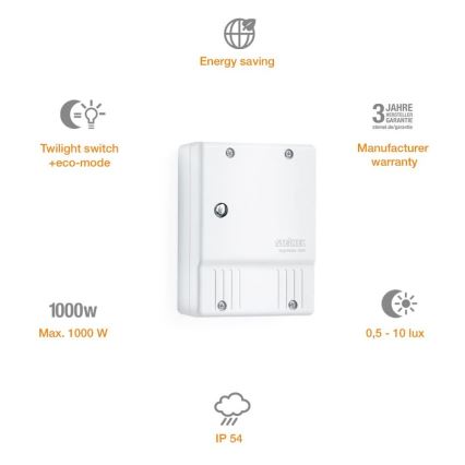 STEINEL 550615 - Датчик освещенности NightMatic 3000 Vario белый IP54