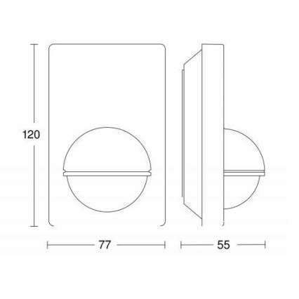 STEINEL 603113 - Вуличний датчик руху IS 180-2 чорний IP54