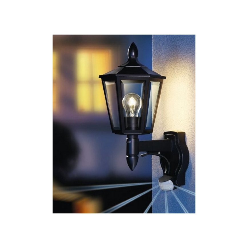 Steinel 617813 - Уличный сенсорный настенный светильник L 15 1xE27/60W/230V IP44