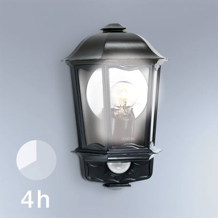 Steinel 644413 - Вуличний настінний світильник з сенсором L 190 S 1xE27/100W/230V IP44