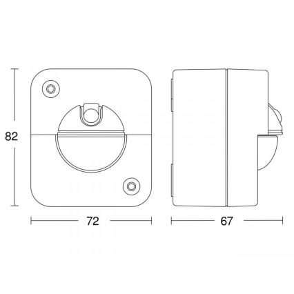 STEINEL 66048 - Інфрачервоний сенсор зовнішній IR 180 AP 180° IP54 білий