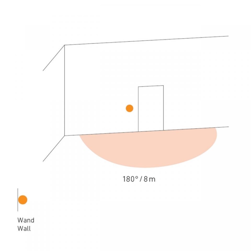 STEINEL 66048 - Уличный инфракрасный датчик IR 180 AP 180° IP54 белый