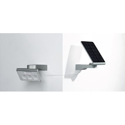 STEINEL 671013 - Светодиодный прожектор на солнечной батарее XSolar L-S 1,2W/LED серебристый IP44 2500 mAh