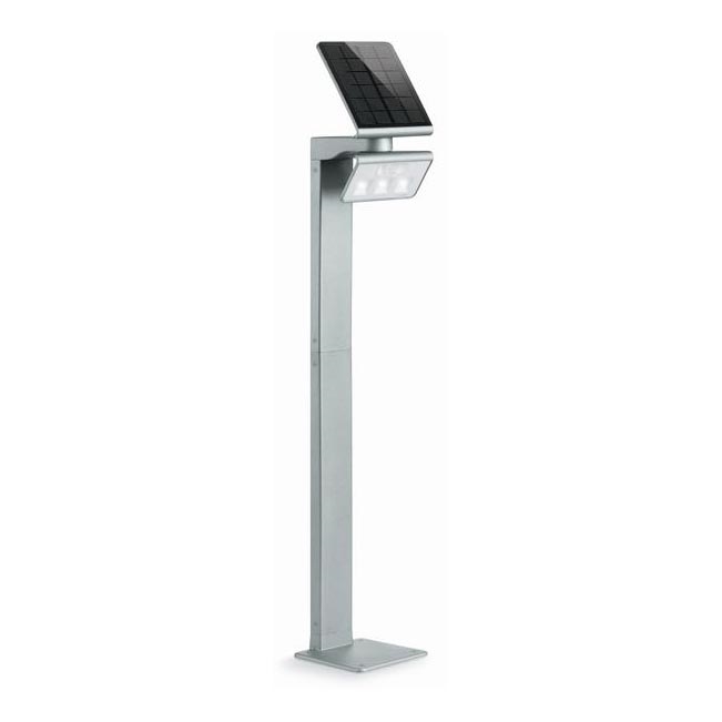 STEINEL 671211 - На сонячній батареї сенсорний світлодіодний прожектор XSolar GL-S 0,5W/LED срібний IP44 2500 mAh