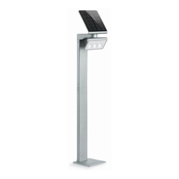 STEINEL 671211 - Сонячний сенсорний LED прожектор XSolar GL-S 0,5 Вт/LED сріблястий IP44 2500 мАг