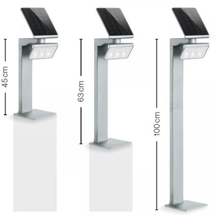 STEINEL 671211 - Светодиодный прожектор на солнечной батарее с датчиком XSolar GL-S 0,5W/LED серебристый IP44 2500 mAh