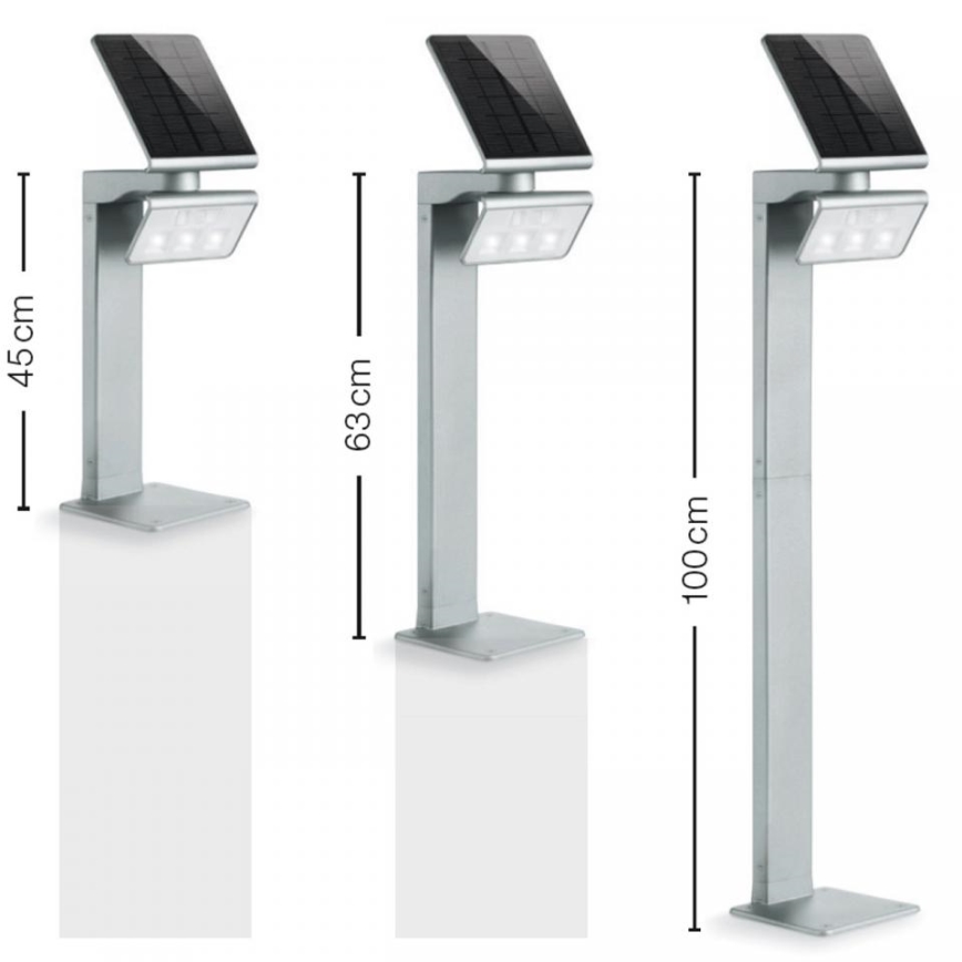 STEINEL 671211 - Светодиодный прожектор на солнечной батарее с датчиком XSolar GL-S 0,5W/LED серебристый IP44 2500 mAh