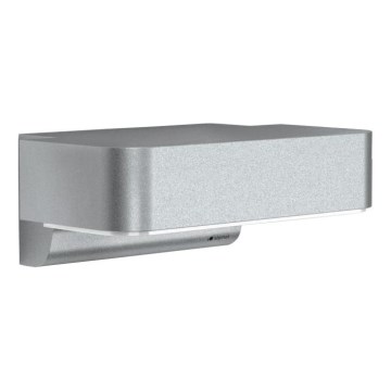 STEINEL 87555 - LED Вуличний настінний світильник з датчиком L 800 SC LED/7,5W/230V IP44 срібний