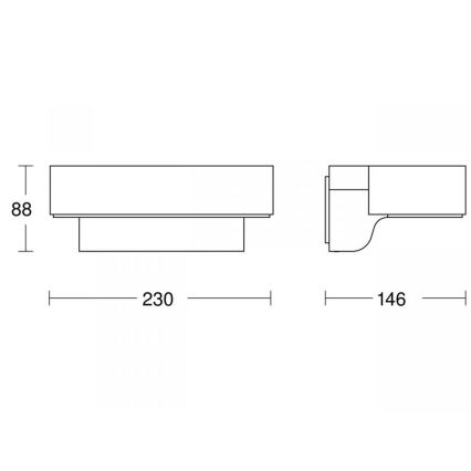 STEINEL 87555 - Светильник уличный настенный с датчиком L 800 SC LED/7,5 Вт/230 В IP44 серебристый
